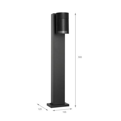 Āra lampa LANTHEA 1xGU10/11W/230V IP44 50 cm melna