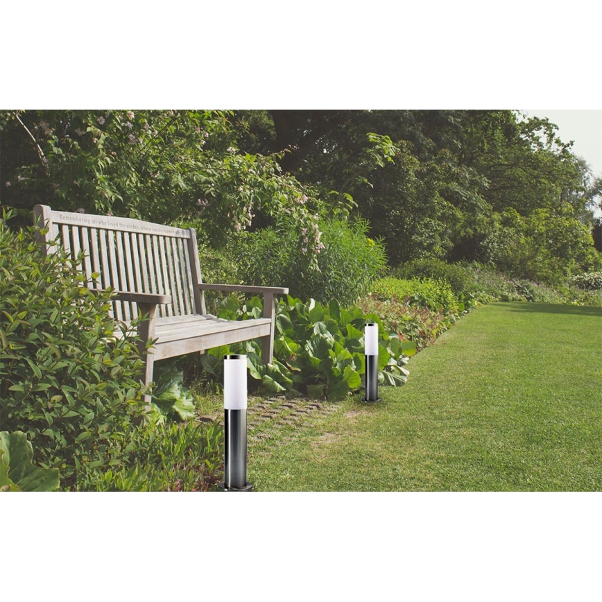 Āra lampa LIVIA 1xE27/10W/230V 45 cm IP44 sudraba krāsā