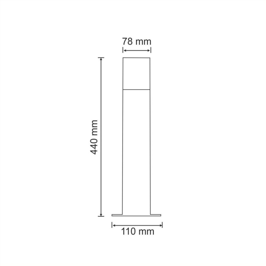 Āra lampa NEW YORK 1xE27/12W/230V IP44 44 cm antracīta