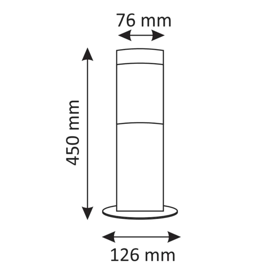 Āra lampa OSLO 1xE27/10W/230V 45 cm IP44 antracīta