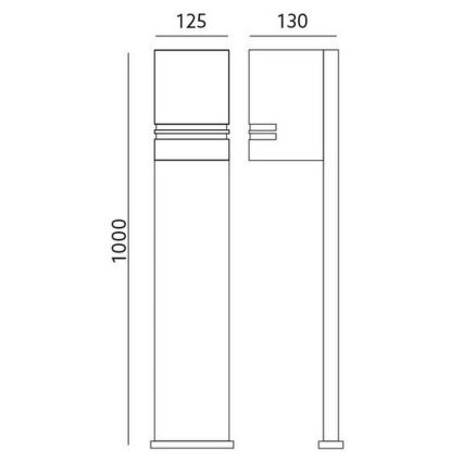 Āra lampa QUAZAR 1xGU10/11W/230V IP44 pelēka