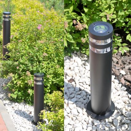 Āra lampa RINO 1xE27/12W/230V IP54 44 cm melna