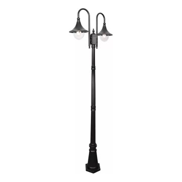 Āra lampa TALEZ 2xE27/15W/230V IP44 melna