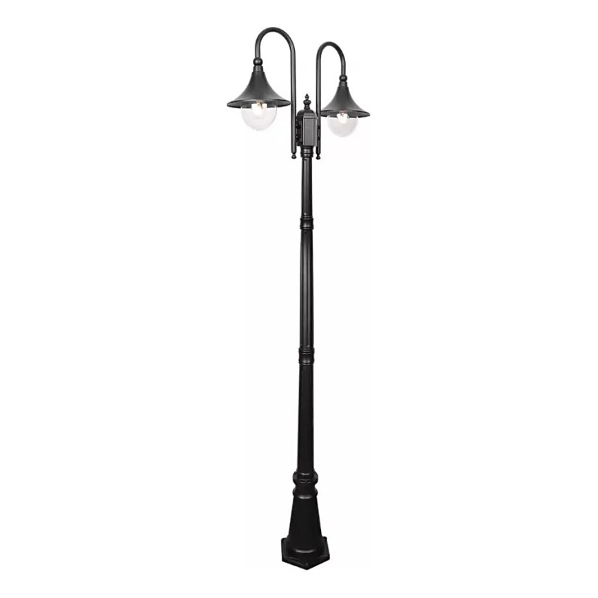 Āra lampa TALEZ 2xE27/15W/230V IP44 melna