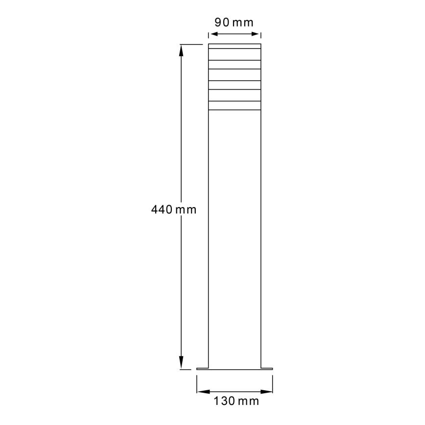 Āra lampa TEKSAS 1xE27/12W/230V IP44 44 cm antracīta