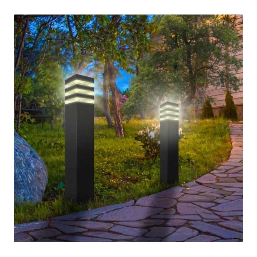 Āra lampa TEKSAS 1xE27/12W/230V IP44 44 cm grafīta