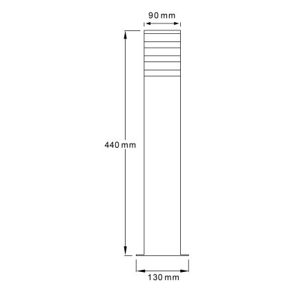 Āra lampa TEKSAS 1xE27/12W/230V IP44 44 cm grafīta