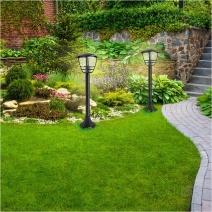 Āra lampa TEVIO 1xE27/60W/230V IP54 97 cm melna