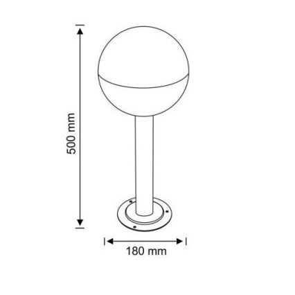 Āra lampa ULSA 1xE27/12W/230V IP44 50 cm