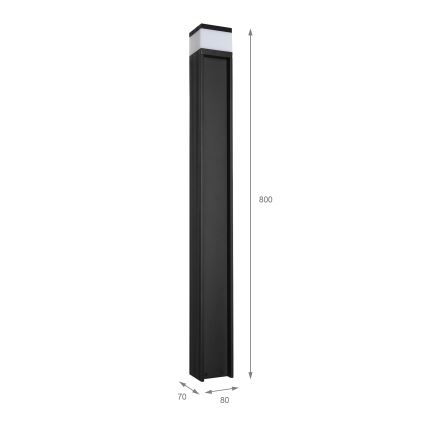 Āra lampa VESPER 1xG9/5W/230V IP44 80 cm melna
