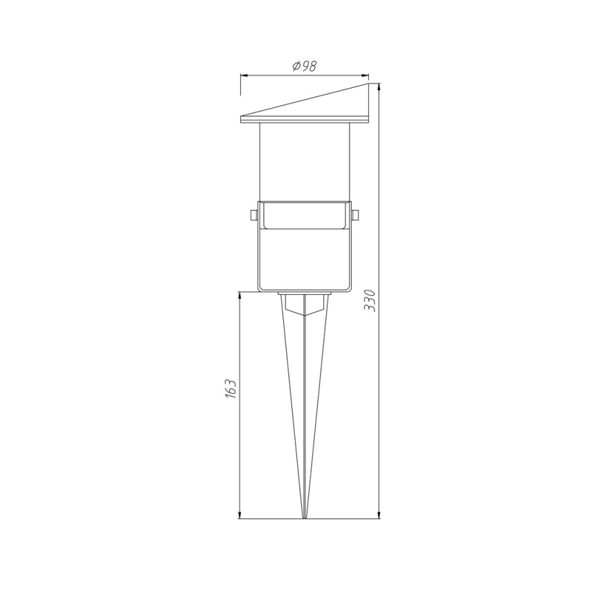 Āra lampa VILO 1xGU10/60W/230V IP65 melns
