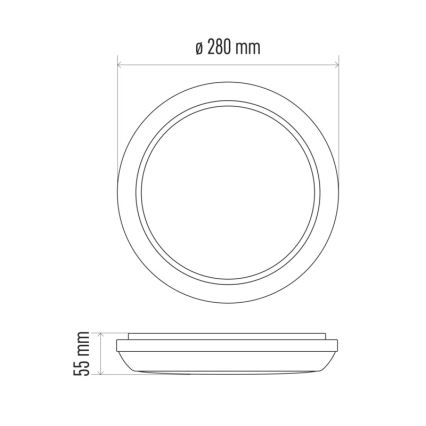 Āra LED griestu gaismeklis DORI LED/24W/230V IP54 Apaļš