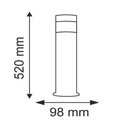 Āra LED lampa COLLUM 1xLED/3,6W/230V IP44 52 cm