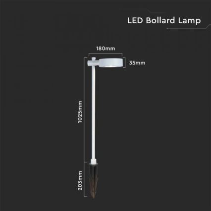 Āra LED lampa LED/7W/230V 4000K IP65 balta