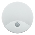Āra LED sienas gaismeklis ar kustības sensoru LED/18W/230V IP44 balts