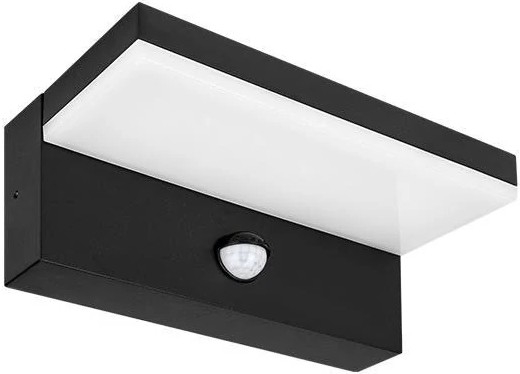 Āra LED sienas gaismeklis ar sensoru HESTIO LED/9W/230V 4000K IP44, melns
