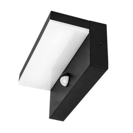 Āra LED sienas gaismeklis ar sensoru HESTIO LED/9W/230V 4000K IP44, melns