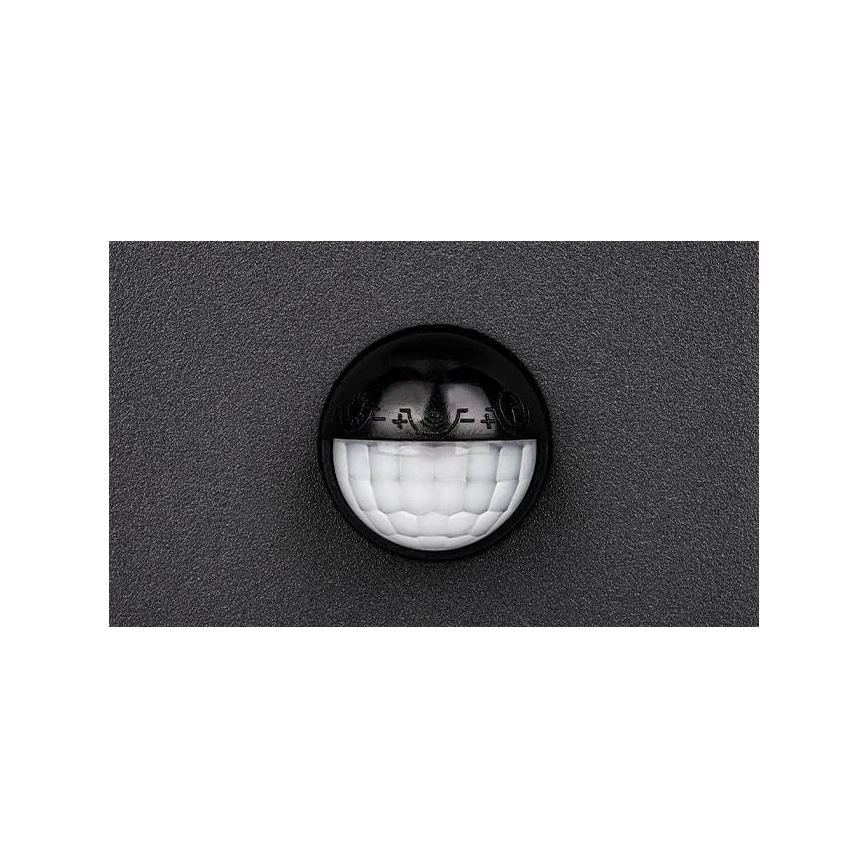 Āra LED sienas gaismeklis ar sensoru HESTIO LED/9W/230V 4000K IP44, melns
