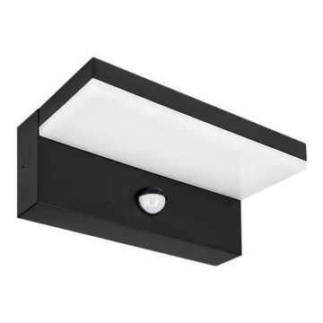 Āra LED sienas gaismeklis ar sensoru LED/9W/230V 4000K IP44, melns