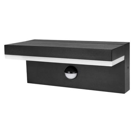 Āra LED sienas gaismeklis ar sensoru LED/9W/230V 4000K IP44, melns