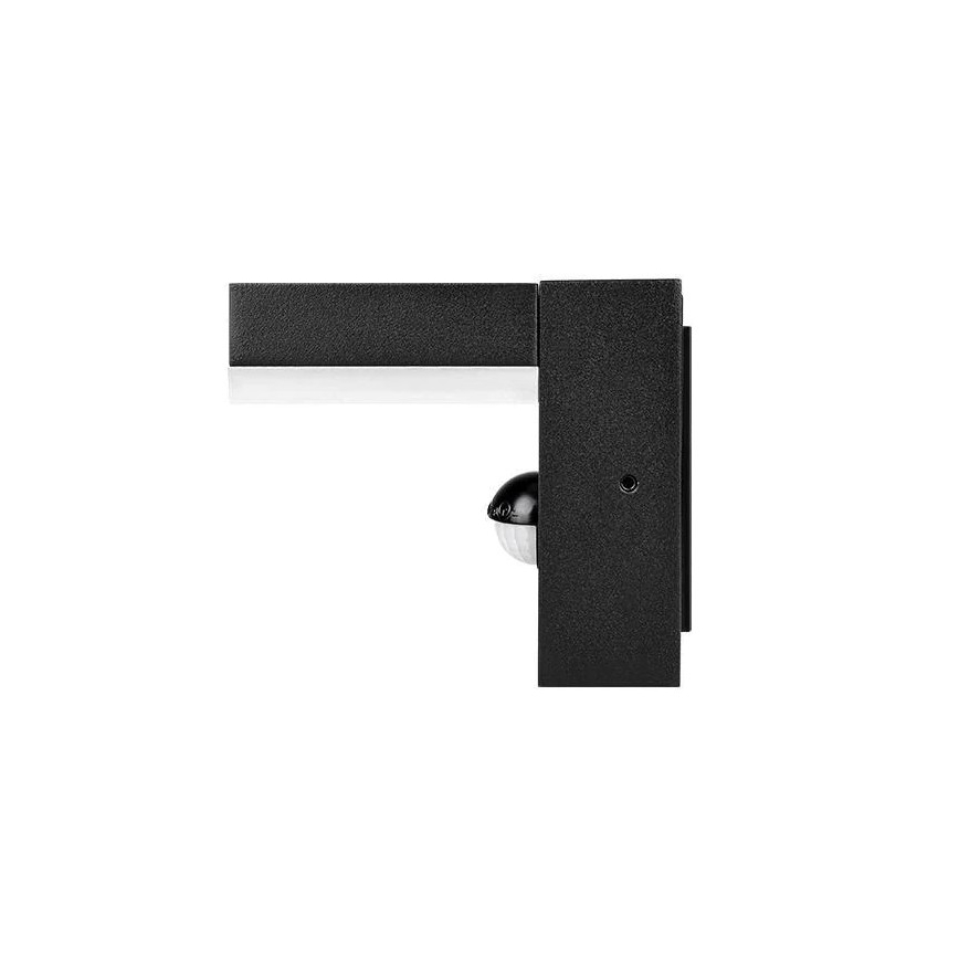 Āra LED sienas gaismeklis ar sensoru LED/9W/230V 4000K IP44, melns