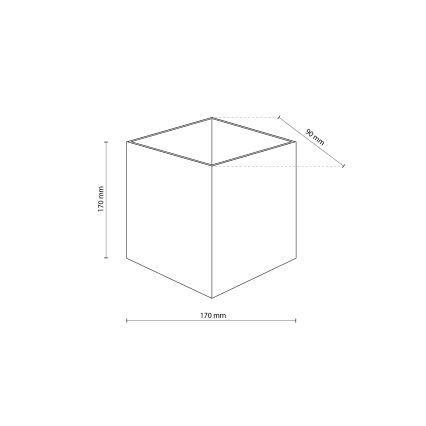 Āra LED sienas gaismeklis CUBE LED/10W/230V IP54 bēžs
