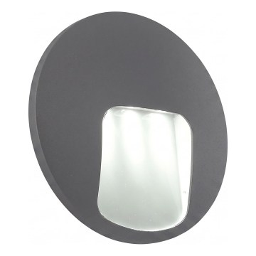 Āra LED sienas gaismeklis DACU LED/3W/230V IP54 pelēks