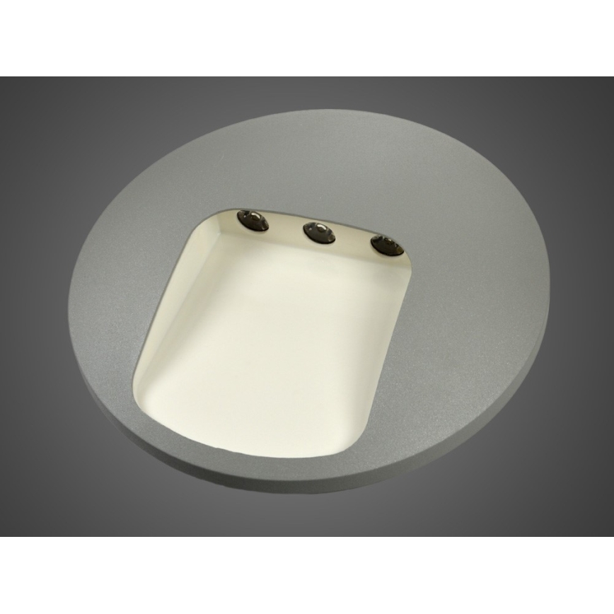 Āra LED sienas gaismeklis DACU LED/3W/230V IP54 pelēks