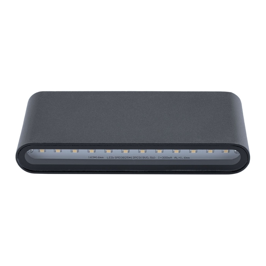 Āra LED sienas gaismeklis FLOW LED/6W/230V IP54 melns