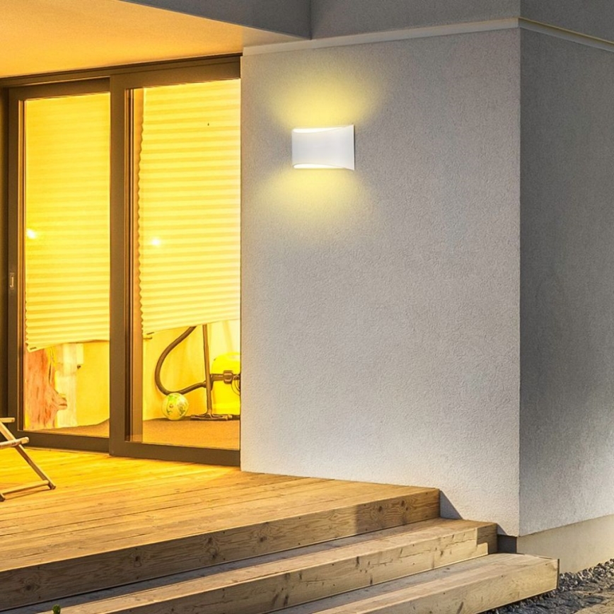 Āra LED sienas gaismeklis LED/9W/230V 4000K IP54 balts