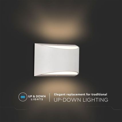 Āra LED sienas gaismeklis LED/9W/230V 4000K IP54 balts