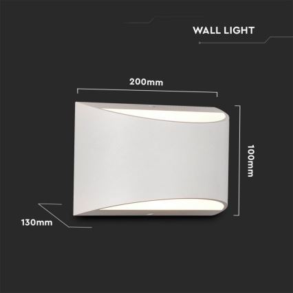 Āra LED sienas gaismeklis LED/9W/230V 4000K IP54 balts