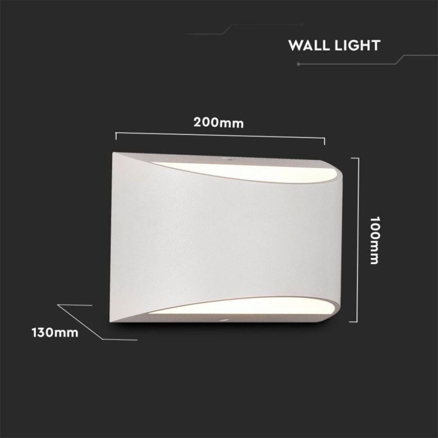 Āra LED sienas gaismeklis LED/9W/230V 4000K IP54 balts