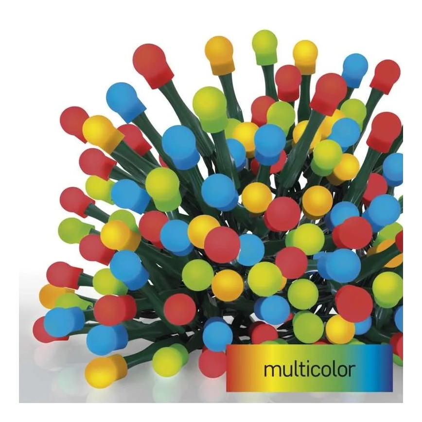 Āra LED virtene 80xLED/8 funkcijas 13m daudzkrāsaina IP44