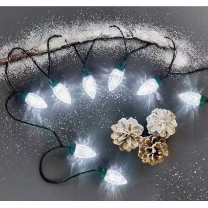 Āra LED virtene — 50 LED, 8 režīmi, 14,8 m, IP44, auksti balta