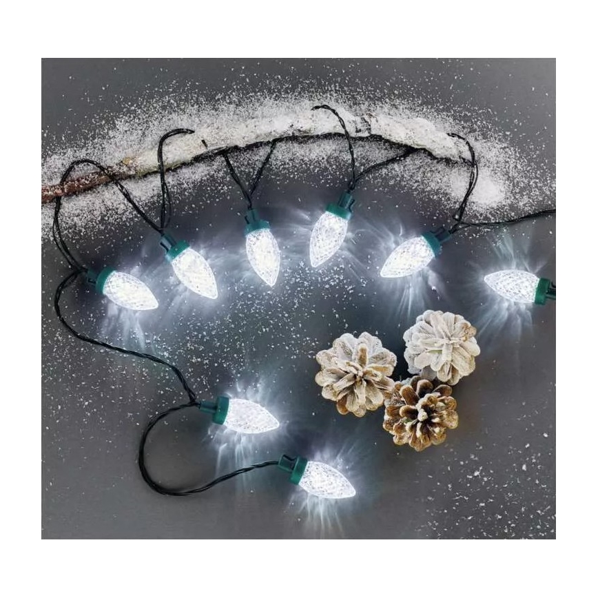 Āra LED virtene — 50 LED, 8 režīmi, 14,8 m, IP44, auksti balta