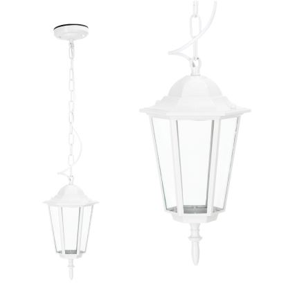 Āra lustra ar ķēdi 1xE27/60W/230V IP44 balta
