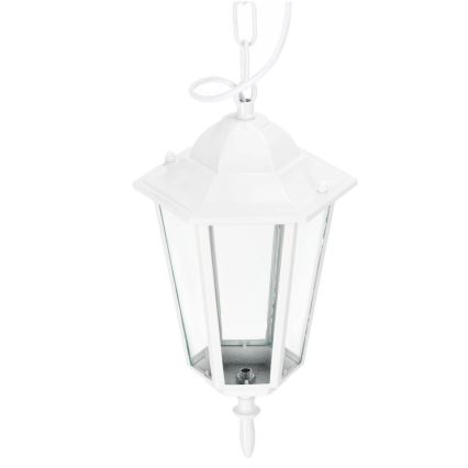 Āra lustra ar ķēdi 1xE27/60W/230V IP44 balta