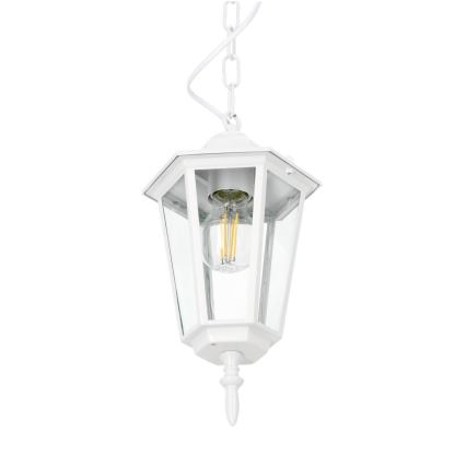 Āra lustra ar ķēdi 1xE27/60W/230V IP44 balta