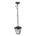 Āra lustra ar ķēdi FOX 1xE27/40W/230V IP44 melns