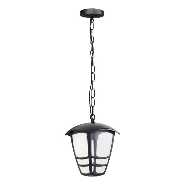 Āra lustra ar ķēdi TEVIO 1xE27/60W/230V IP54 melna