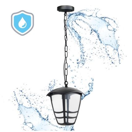 Āra lustra ar ķēdi TEVIO 1xE27/60W/230V IP54 melna