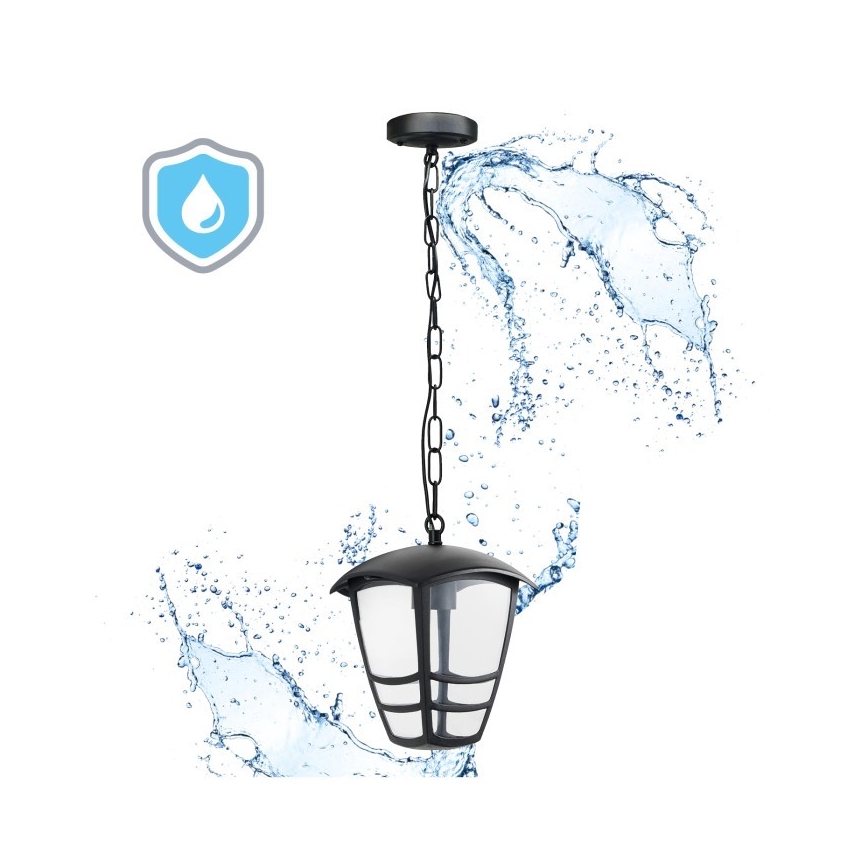 Āra lustra ar ķēdi TEVIO 1xE27/60W/230V IP54 melna