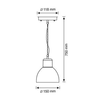 Āra lustra ARNE 1xE27/10W/230V IP44