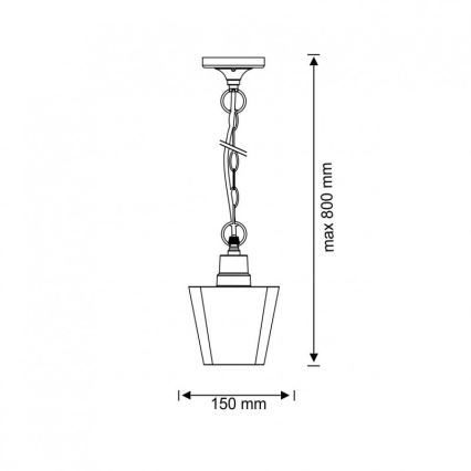 Āra lustra GIZA 1xE27/10W/230V IP44