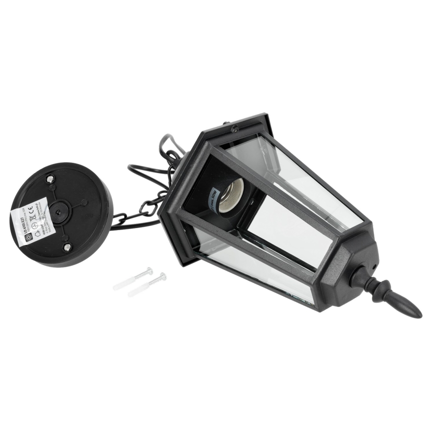 Āra lustra uz ķēdes 1xE27/60W/230V melna