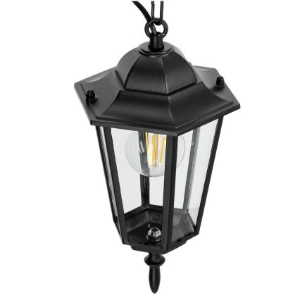 Āra lustra uz ķēdes 1xE27/60W/230V melna