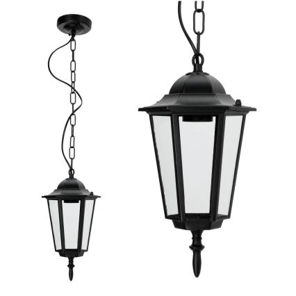 Āra lustra uz ķēdes 1xE27/60W/230V melna