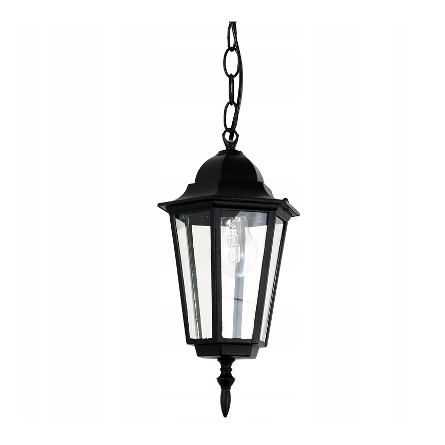 Āra lustra uz ķēdes 1xE27/60W/230V melna