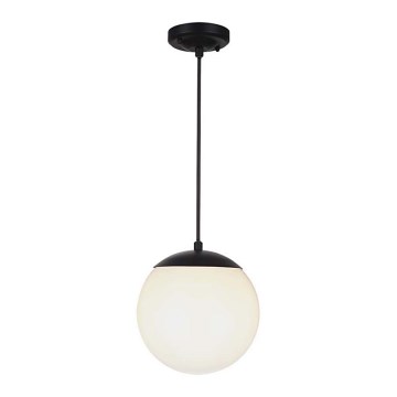 Āra lustra uz vada 1xE27/60W/230V Ø 20 cm IP44 melna